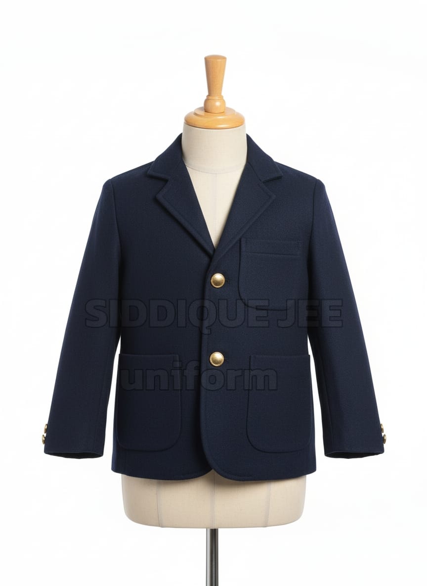 Navy Blue-Wool Coat