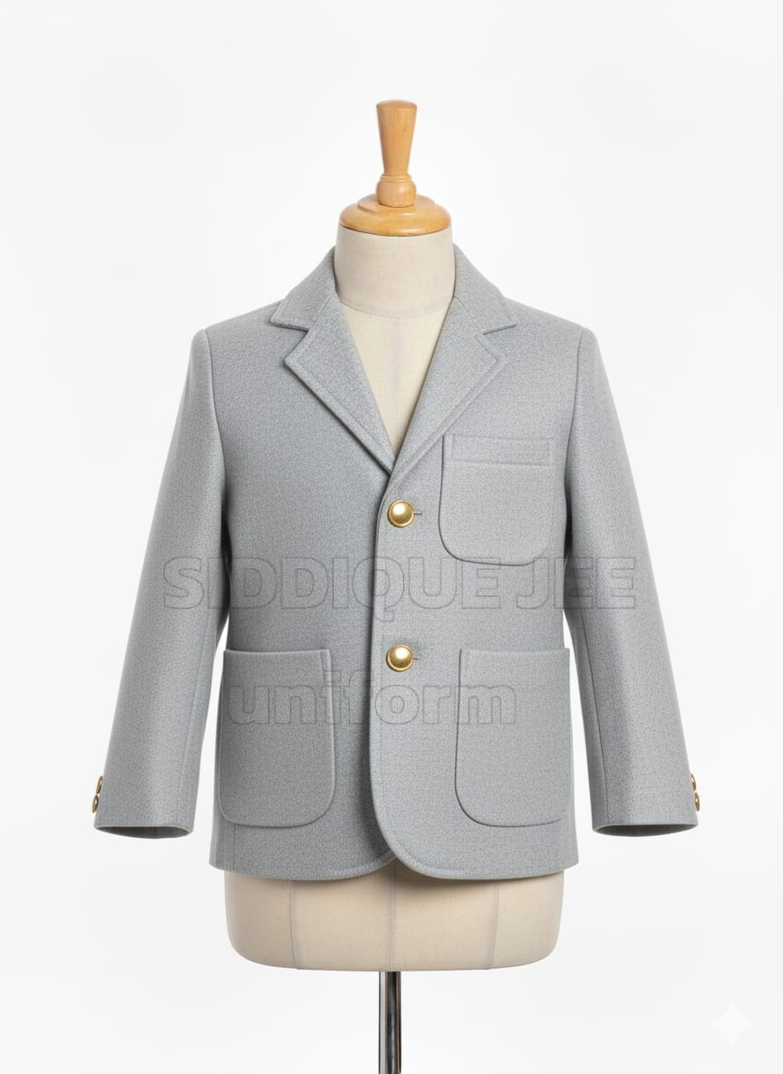 Silver Gray-Wool Coat