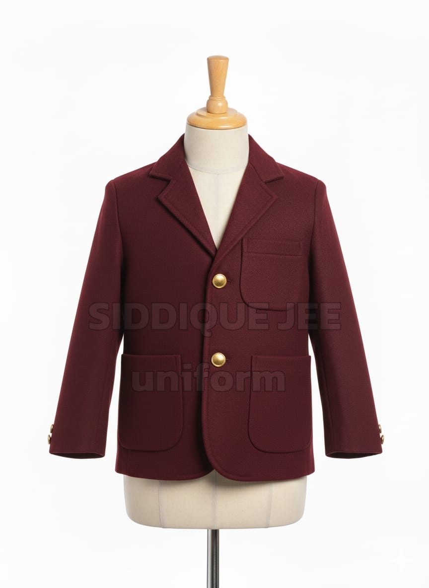 Maroon-Wool Coat