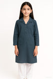 Gray Sute-White Shalwar