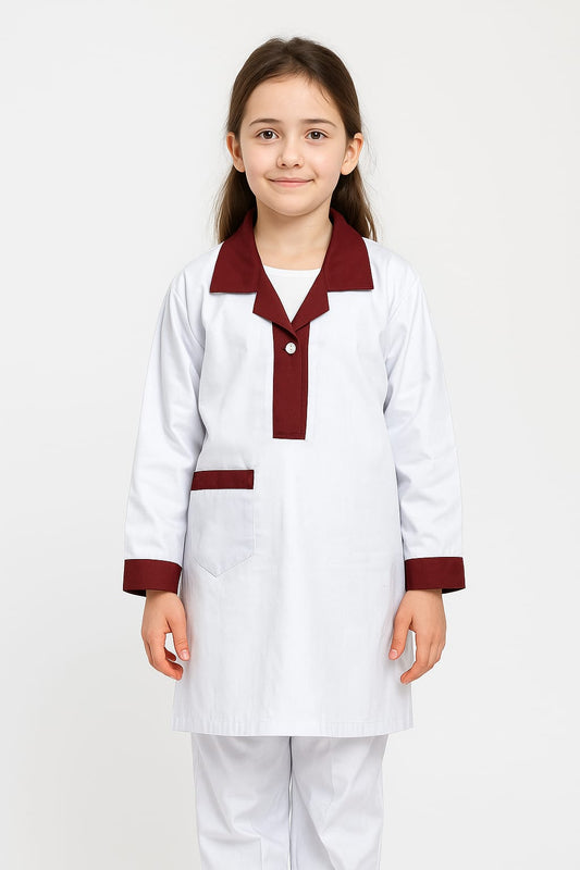 White Maroon Sute