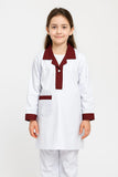 White Maroon Sute