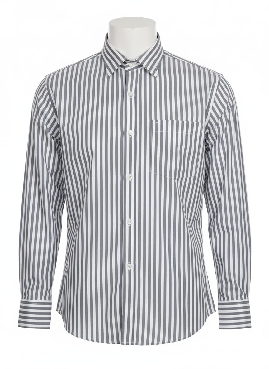 Gray Wide line- Shirt