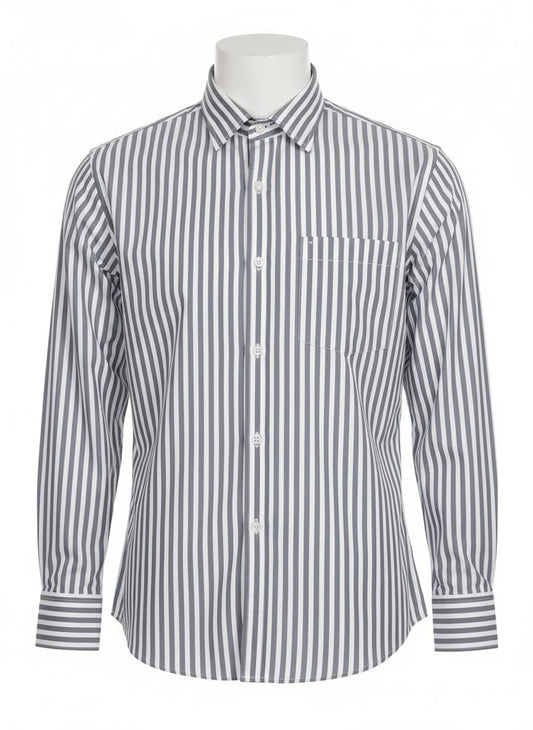 Gray Wide line- Shirt